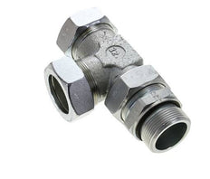 42L & G1-1/2'' Zink Plated Steel Right Angle Tee Cutting Fitting with Male Threads 160 bar Adjustable ISO 8434-1