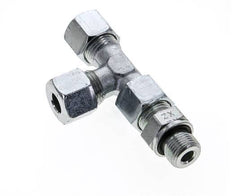 10S & G3/8'' Zink Plated Steel Right Angle Tee Cutting Fitting with Male Threads 630 bar Adjustable ISO 8434-1