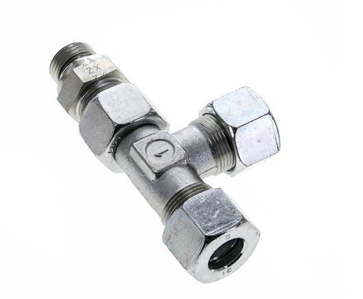 16S & G1/2'' Zink Plated Steel Right Angle Tee Cutting Fitting with Male Threads 400 bar Adjustable ISO 8434-1