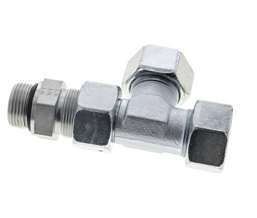 25S & G1'' Zink Plated Steel Right Angle Tee Cutting Fitting with Male Threads 400 bar Adjustable ISO 8434-1