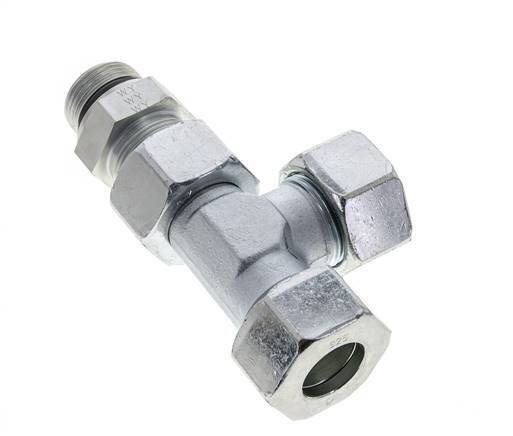 25S & G1'' Zink Plated Steel Right Angle Tee Cutting Fitting with Male Threads 400 bar Adjustable ISO 8434-1