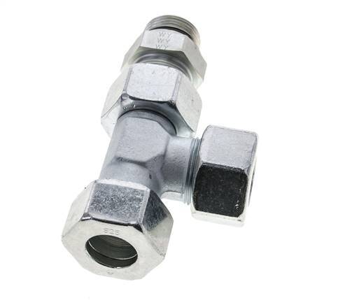 25S & G1'' Zink Plated Steel Right Angle Tee Cutting Fitting with Male Threads 400 bar Adjustable ISO 8434-1