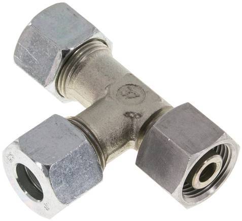 Accesorio de corte en T en ángulo recto de acero galvanizado 12S con barra giratoria 630 ajustable ISO 8434-1