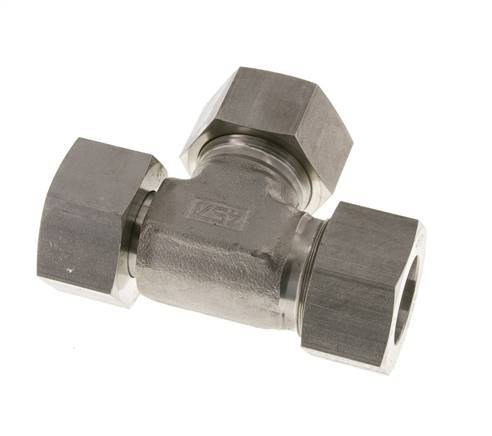 30S Stainless Steel Right Angle Tee Cutting Fitting with Swivel 400 bar Adjustable ISO 8434-1