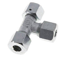 10S Zink Plated Steel Right Angle Tee Cutting Fitting with Swivel 630 bar NBR Adjustable ISO 8434-1