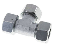 25S Racor en T en ángulo recto de acero zincado con rótula 400 bar NBR ajustable ISO 8434-1