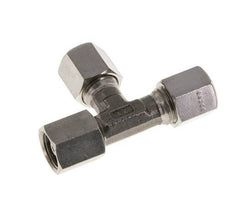 Accesorio de corte en T en ángulo recto de acero inoxidable 6S con rótula 630 bar FKM ajustable ISO 8434-1