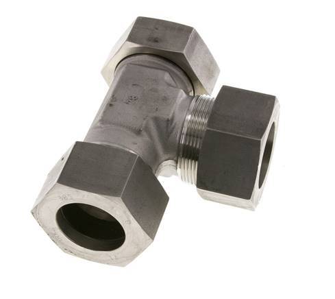 38S Stainless Steel Right Angle Tee Cutting Fitting with Swivel 315 bar FKM Adjustable ISO 8434-1