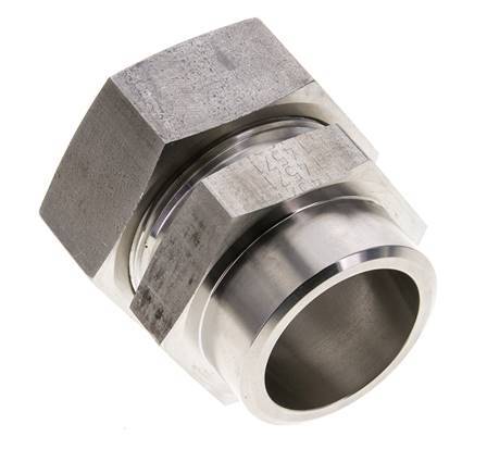 42L & 46mm Stainless Steel Straight Cutting Fitting with Welding End 160 bar ISO 8434-1