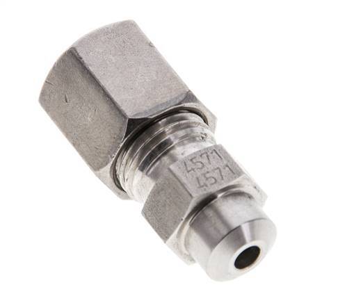 6S & 11mm Stainless Steel Straight Cutting Fitting with Welding End 600 bar ISO 8434-1