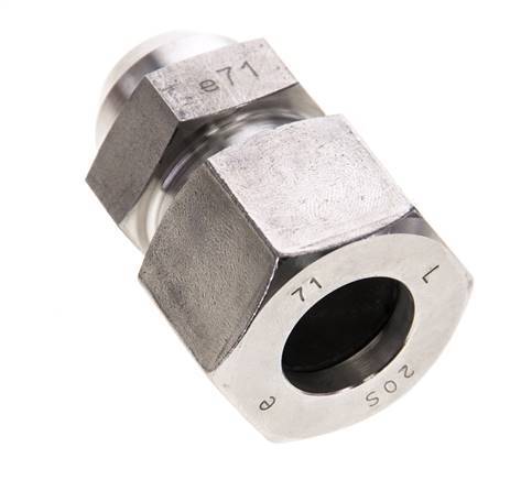 20S & 26mm Stainless Steel Straight Cutting Fitting with Welding End 400 bar ISO 8434-1