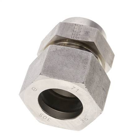 30S & 36mm Stainless Steel Straight Cutting Fitting with Welding End 400 bar ISO 8434-1