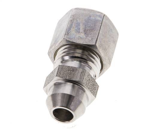 8L & 12mm Stainless Steel Straight Compression Fitting with Welding End 315 bar ISO 8434-1