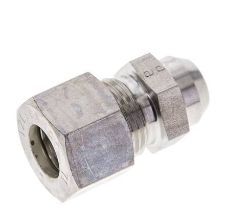 12L & 16mm Stainless Steel Straight Compression Fitting with Welding End 315 bar ISO 8434-1