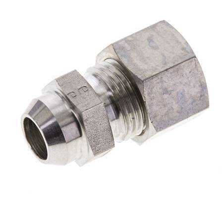 12L & 16mm Stainless Steel Straight Compression Fitting with Welding End 315 bar ISO 8434-1