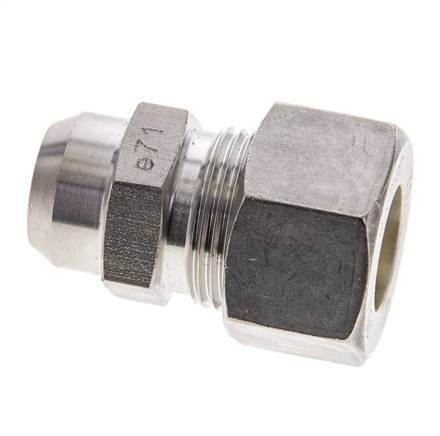 15L & 19mm Stainless Steel Straight Compression Fitting with Welding End 315 bar ISO 8434-1