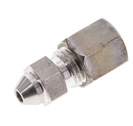 6S & 11mm Stainless Steel Straight Compression Fitting with Welding End 500 bar ISO 8434-1