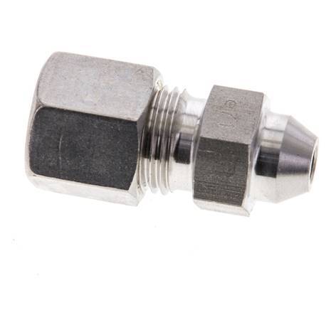 8S & 13mm Stainless Steel Straight Compression Fitting with Welding End 500 bar ISO 8434-1