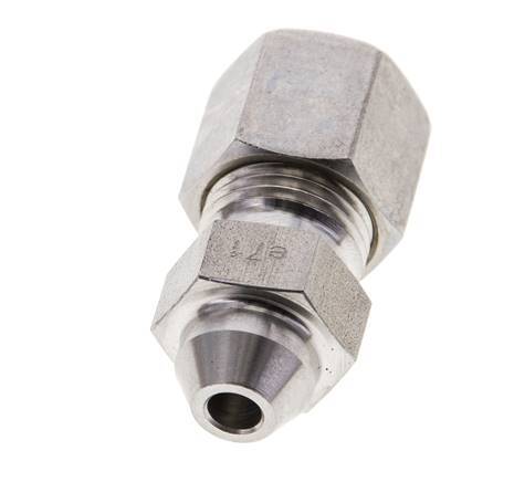 8S & 13mm Stainless Steel Straight Compression Fitting with Welding End 500 bar ISO 8434-1