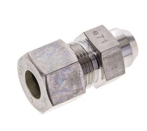 12S & 17mm Stainless Steel Straight Compression Fitting with Welding End 400 bar ISO 8434-1