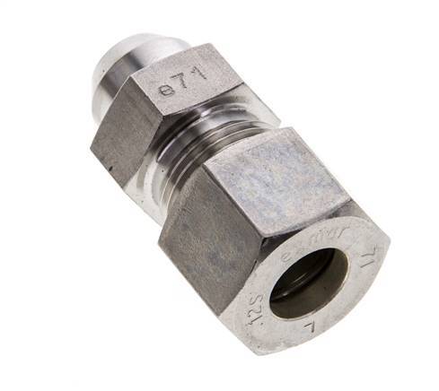 12S & 17mm Stainless Steel Straight Compression Fitting with Welding End 400 bar ISO 8434-1