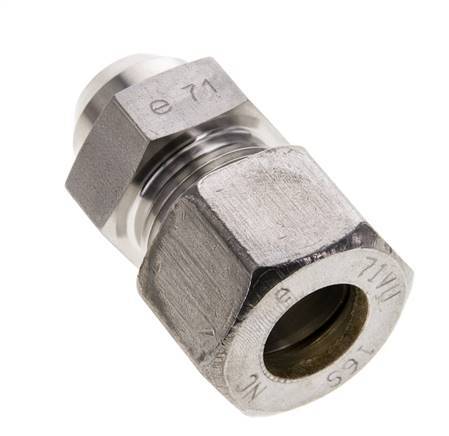 16S & 21mm Stainless Steel Straight Compression Fitting with Welding End 400 bar ISO 8434-1