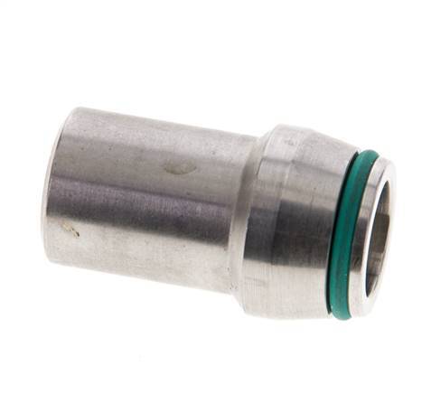 18x2.5mm Stainless Steel Straight with Welding End 315 bar FKMO-ring ISO 8434-1