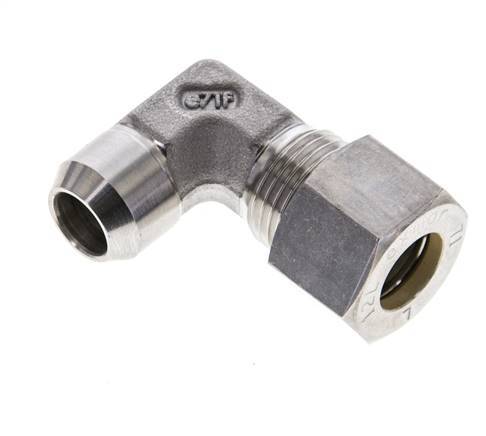 12L & 16mm Stainless Steel Elbow Compression Fitting with Welding End 315 bar ISO 8434-1