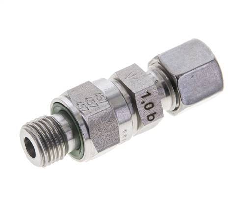 Hydraulic Check Valve Cutting Ring 8L (M14x1.5) & G1/4'' Male Stainless Steel 1-250bar (15-3625)psi Tube-Thread ISO 8434-1