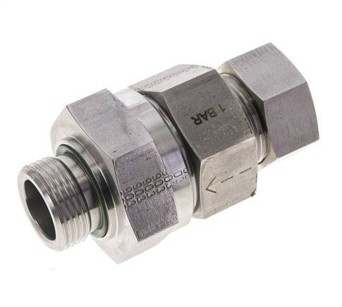 Hydraulic Check Valve Cutting Ring 28L (M36x2) & G1'' Male Stainless Steel 1-100bar (15-1450)psi Tube-Thread ISO 8434-1