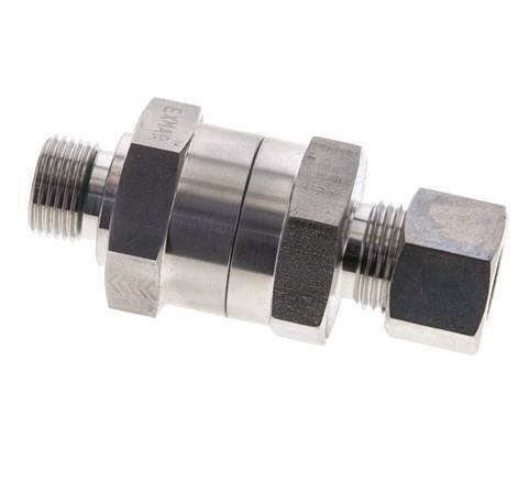 Hydraulic Check Valve Compression Ring 12L (M18x1.5) & G3/8'' Male Stainless Steel 1-250bar (15-3625)psi Tube-Thread ISO 8434-1