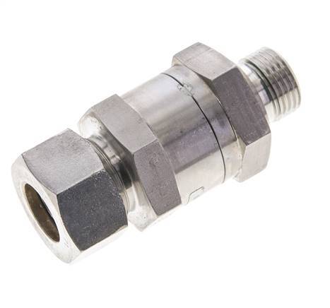 Hydraulic Check Valve Compression Ring 18L (M26x1.5) & G1/2'' Male Stainless Steel 1-160bar (15-2320)psi Thread-Tube ISO 8434-1