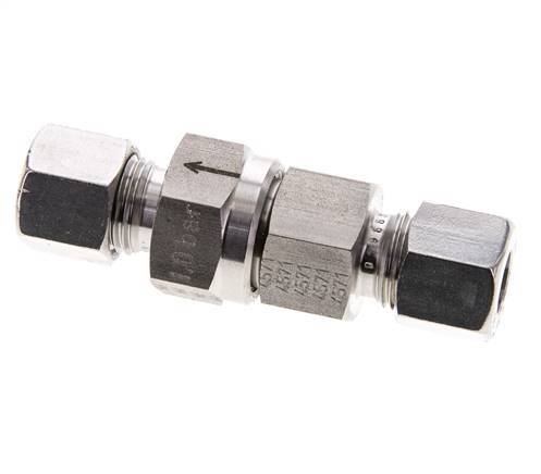 Válvula de retención hidráulica Anillo de corte 10L (M16x1,5) Acero inoxidable 1-250bar (15-3625)psi ISO 8434-1
