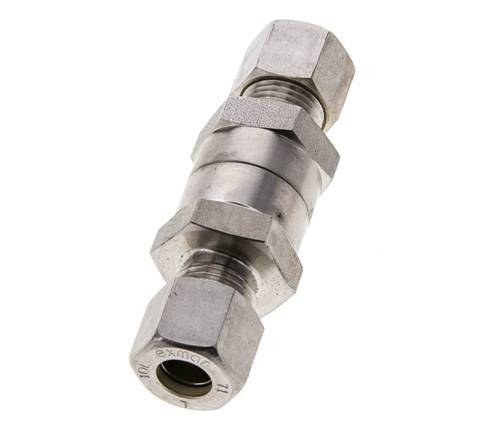 Válvula de retención hidráulica Anillo de compresión 10L (M16x1,5) Acero inoxidable 1-250bar (15-3625)psi ISO 8434-1