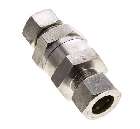 Válvula de retención hidráulica Anillo de compresión 22L (M30x2) Acero inoxidable 1-160bar (15-2320)psi ISO 8434-1