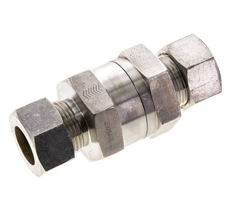 Válvula de retención hidráulica Anillo de compresión 22L (M30x2) Acero inoxidable 1-160bar (15-2320)psi ISO 8434-1