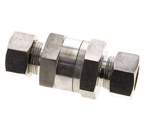 Válvula de retención hidráulica Anillo de compresión 22L (M30x2) Acero inoxidable 1-160bar (15-2320)psi ISO 8434-1