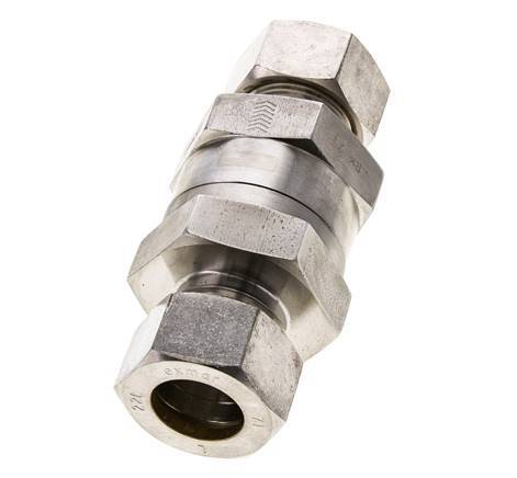 Válvula de retención hidráulica Anillo de compresión 22L (M30x2) Acero inoxidable 1-160bar (15-2320)psi ISO 8434-1