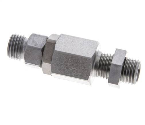 8L Acero Zincado Rótula con Guía de Bola Racor Pasamuros 315 bar NBR ISO 8434-1