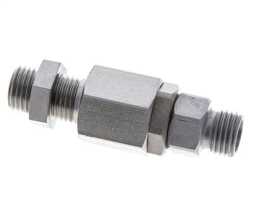 8L Acero Zincado Rótula con Guía de Bola Racor Pasamuros 315 bar NBR ISO 8434-1