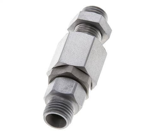 8L Acero Zincado Rótula con Guía de Bola Racor Pasamuros 315 bar NBR ISO 8434-1