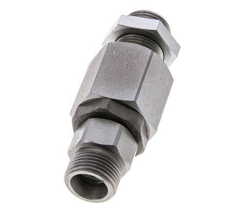 12S Acero Zincado Rótula con Guía de Bola Racor Pasamuros 350 bar NBR ISO 8434-1