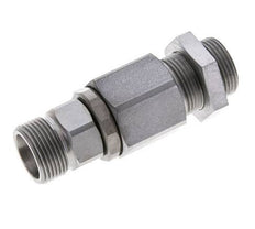16S Acero zincado Rótula con guía de bola Racor pasamuros 350 bar NBR ISO 8434-1