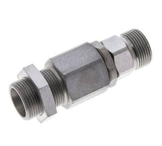 16S Acero zincado Rótula con guía de bola Racor pasamuros 350 bar NBR ISO 8434-1