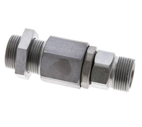 16S Acero zincado Rótula con guía de bola Racor pasamuros 350 bar NBR ISO 8434-1