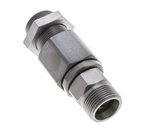 16S Acero zincado Rótula con guía de bola Racor pasamuros 350 bar NBR ISO 8434-1