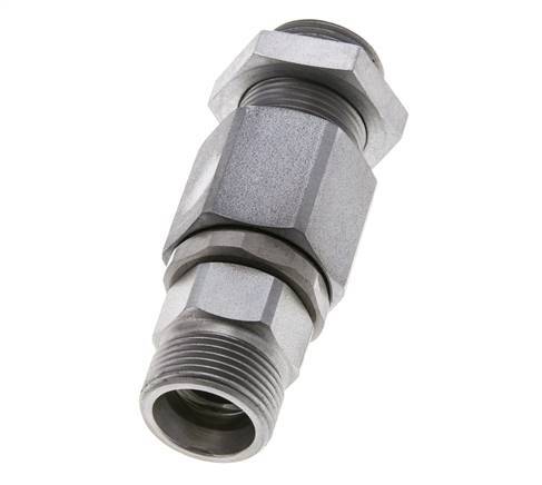 16S Acero zincado Rótula con guía de bola Racor pasamuros 350 bar NBR ISO 8434-1