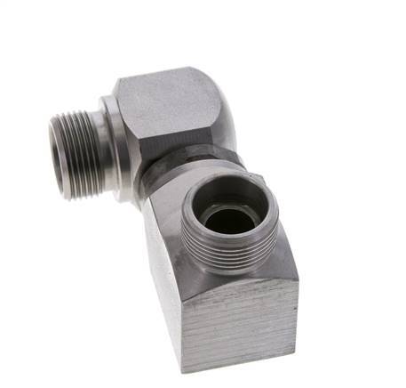 Racor doble giratorio de acero zincado 16S DN 12350 bar NBR ISO 8434-1