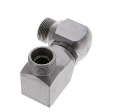 Racor doble giratorio de acero zincado 16S DN 12350 bar NBR ISO 8434-1
