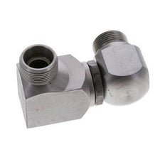 Racor doble giratorio de acero zincado 16S DN 12350 bar NBR ISO 8434-1